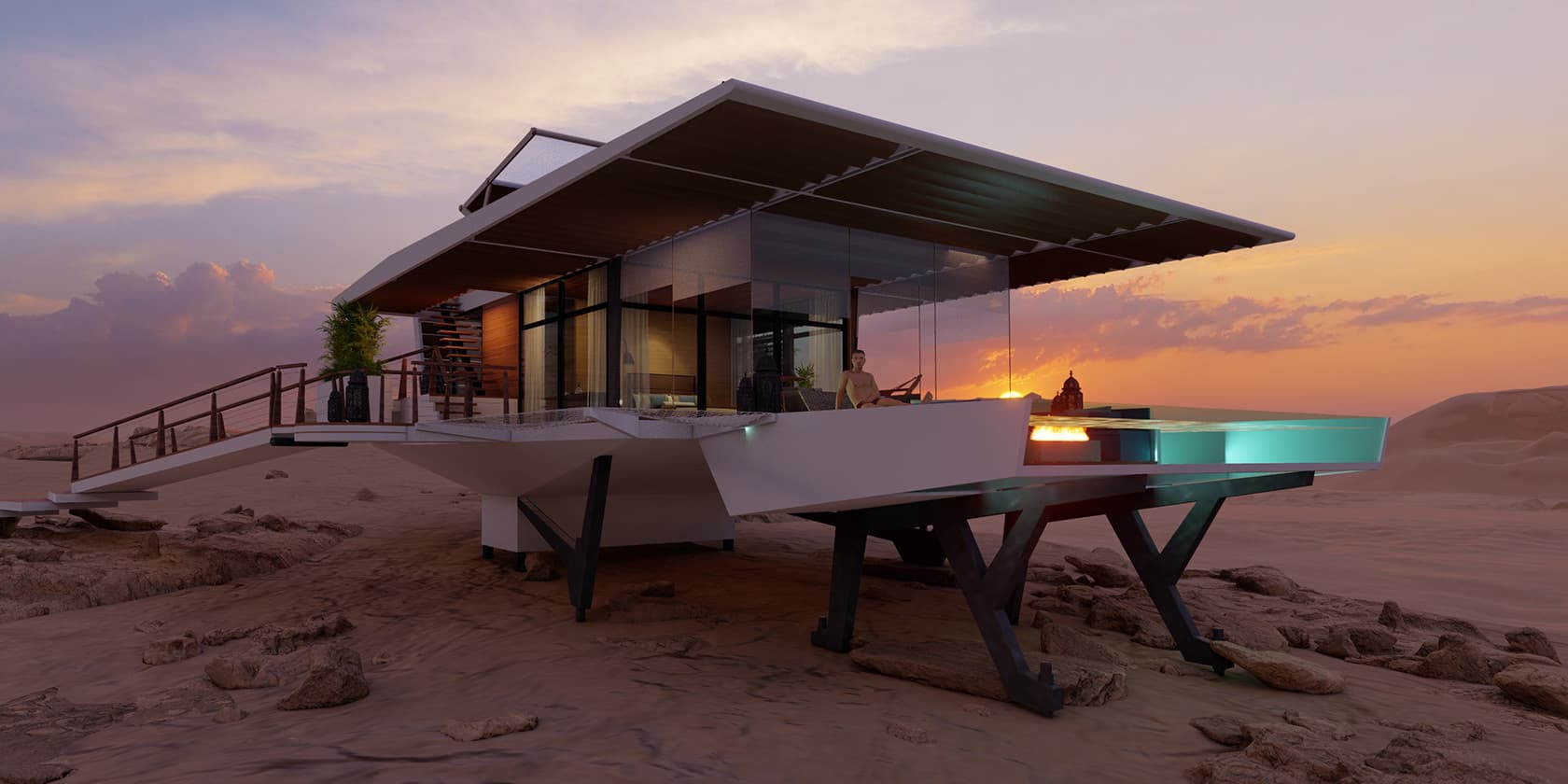 176 SM core model features a narrow front silhouette with glass walls on three sides.